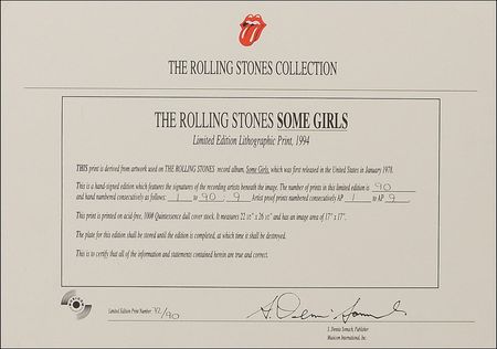 Lot #890 Rolling Stones Print - Image 2
