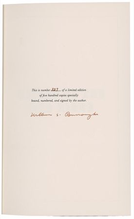 Lot #548 William S. Burroughs Book - Image 1