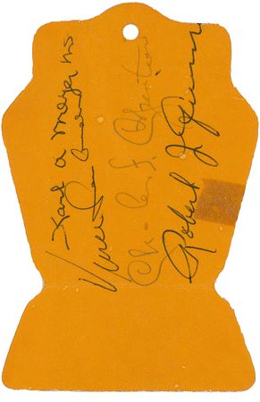 Lot #1474 Vince Lombardi: Lombardi signs a pass for the College All-Stars game at Soldiers? Field in 1962 - Image 2