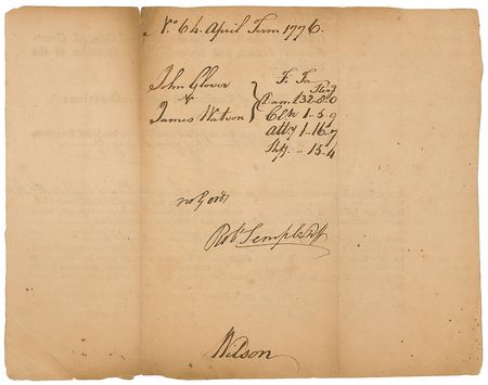 Lot #227 Declaration of Independence: James Wilson Signed Document - Image 2