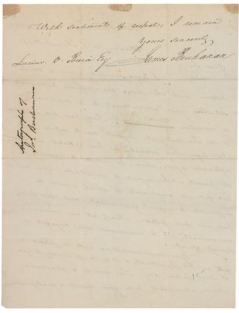 Lot #8 James Buchanan: Buchanan turns down Mayor Bierce's application for diplomatic office one month after the Mexican congress declared war on the United States - Image 2