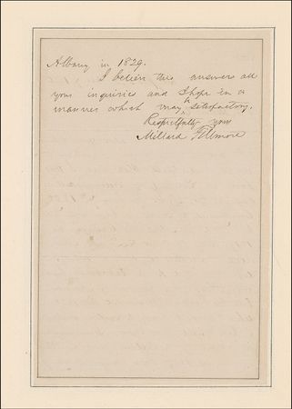 Lot #53 Millard Fillmore: The ex-president modestly omits mention of his White House years from an autobiographical letter - Image 2