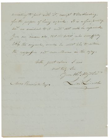Lot #310 Levi Lincoln, Jr Handwritten Letter Signed - Image 2