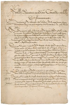 Lot #290 King Charles IX: Charles IX, puppet king to his mother Catherine de Medici, fans the fuel of religious war - Image 1