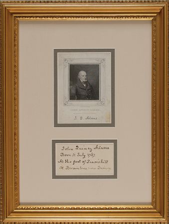 Lot #4 John Quincy Adams: “John Quincy Adams, Born