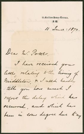 Lot #257 William Gladstone Handwritten Letter Signed - Image 1