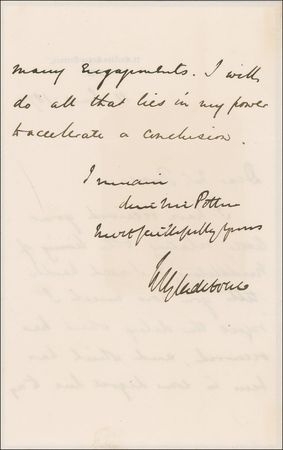 Lot #257 William Gladstone Handwritten Letter Signed - Image 2