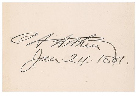 Lot #6 Chester A. Arthur Signature