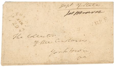 Lot #103 James Monroe Free Frank - Image 1