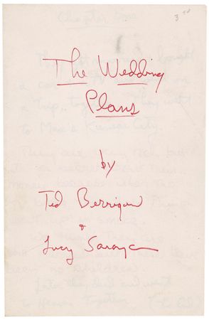 Lot #542 Ted Berrigan: Berringer pens a whimsical, one-of-a-kind romantic comedy - Image 1