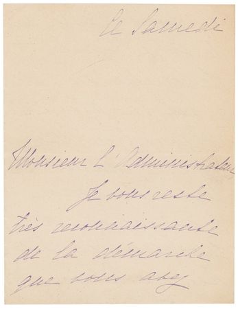 Lot #1257 Ida Rubinstein Handwritten Letter Signed - Image 1