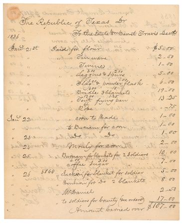 Lot #9 William Barret Travis