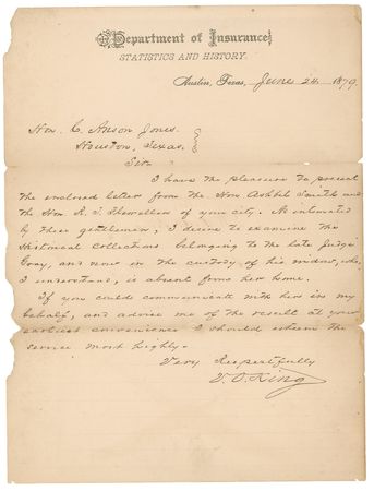 Lot #208 Ashbel Smith and Anson C. Jones - Image 8