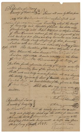Lot #77 Texas Declaration of Independence Signers - Image 9