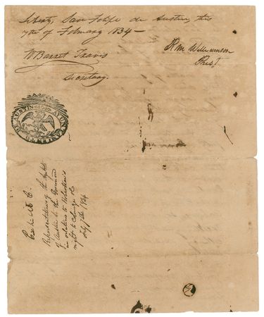 Lot #3 William Barret Travis - Image 2