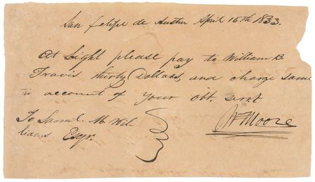 Lot #7 William Barret Travis