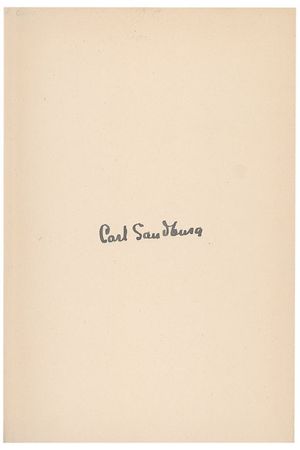 Lot #711 Carl Sandburg Book - Image 1