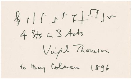 Lot #1073 Virgil Thomson - Image 1