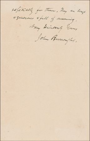 Lot #202 John Burroughs: Burroughs sends thanks for “the excellent picture of my old friend Walt Whitman” - Image 2
