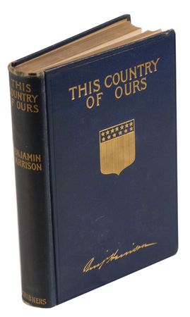 Lot #67 Benjamin Harrison: Harrison signs his published study of the presidency - Image 2