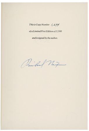 Lot #104 Richard Nixon Book - Image 1
