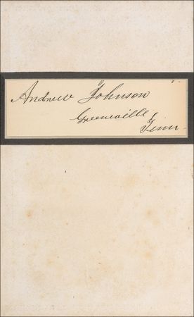 Lot #83 Andrew Johnson Signature - Image 1