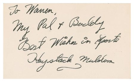 Lot #1459 Haystack Calhoun and Haystack Muldoon Signatures - Image 2