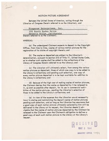 Lot #1220 Judy Garland: Garland preserves her films in the Library of Congress - Image 1