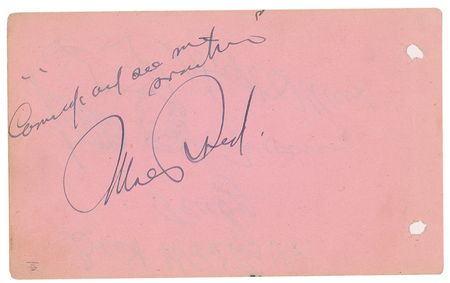 Lot #1304 Harpo Marx and Mae West: A trademark sketch and signature from two very different titans of entertainment - Image 2