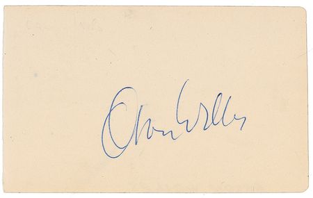 Lot #1399 Orson Welles and Marlene Dietrich Signatures - Image 1