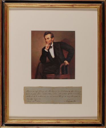 Lot #93 Abraham Lincoln: During his days as a prairie lawyer, Lincoln rushes to defend the posthumous wishes of his father-in-law - Image 1