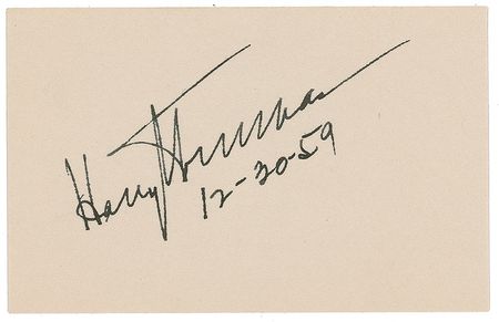 Lot #151 Harry S. Truman Signature - Image 1