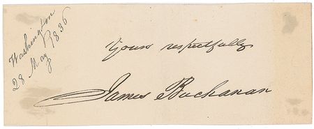 Lot #6 James Buchanan Signature
