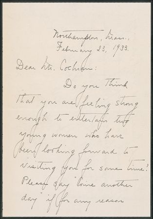 Lot #46 Grace Coolidge: “Do you think that you are feeling strong enough to entertain two young women who have been looking forward to visiting you for some time?” - Image 1