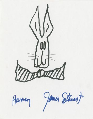 Lot #1372 James Stewart Signed Photograph and Sketch - Image 2