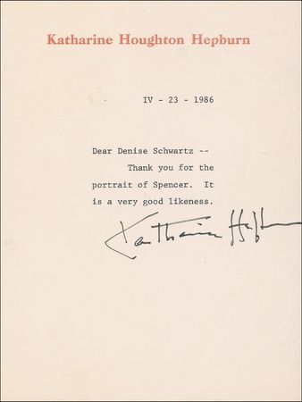 Lot #1254 Katharine Hepburn Letters - Image 2