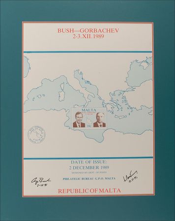 Lot #9 George Bush and Mikhail Gorbachev Print
