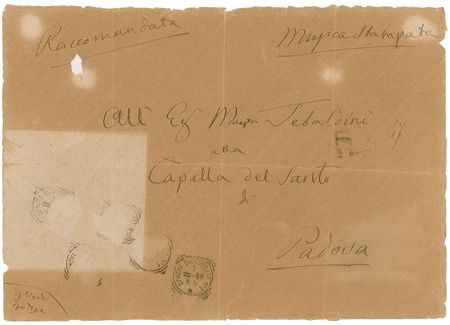Lot #850 Giuseppe Verdi Envelope Panel - Image 1