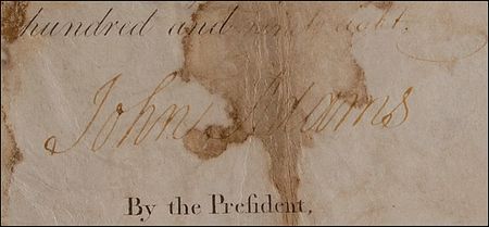 Lot #2 John Adams: Ship?s pass for the brig Philadelphia - Image 2