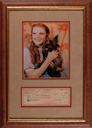 Lot #1411 Wizard of Oz: Judy Garland Check - Image 1