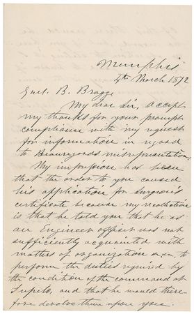 Lot #225 Jefferson Davis: Almost seven years after the end of the Civil War, Davis and Beauregard continue their feud - Image 1