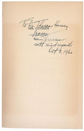 Lot #156 Harry S. Truman Book - Image 1