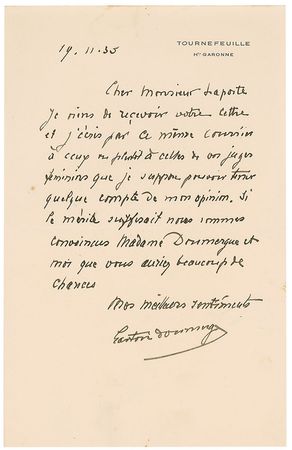 Lot #244 Gaston Doumergue - Image 2