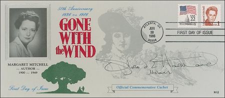 Lot #1228 Gone With the Wind: de Havilland and Rutherford First Day Covers - Image 1