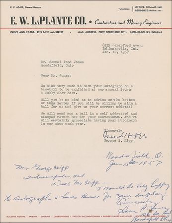 Lot #1583 NY Yankees: Sam Jones and Joe Bush Letters - Image 1