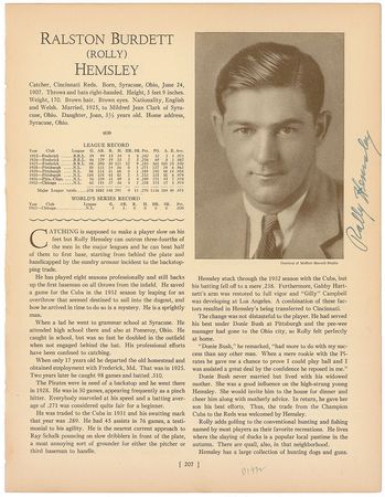 Lot #1577 NY Yankees: Rolly Hemsley and Dan MacFayden Book Pages - Image 1