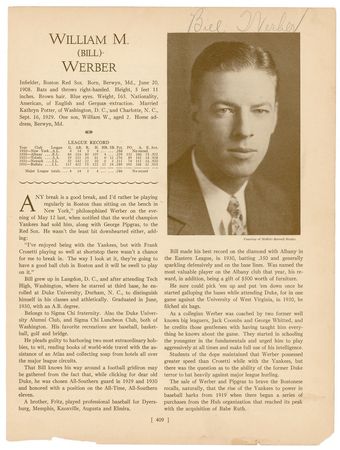Lot #1581 NY Yankees: Hank Johnson and Bill Werber Book Pages - Image 2