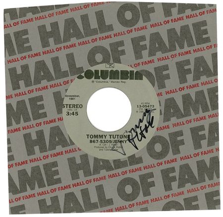 Lot #1076 Tommy Tutone Signed Photograph and 45 Rpm - Image 2