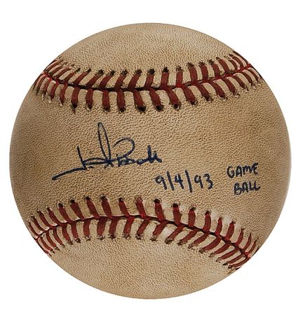 Lot #1419 Jim Abbot Game-Used Baseball - Image 1