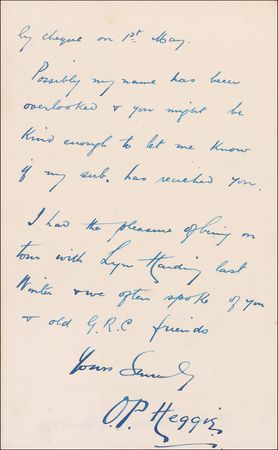 Lot #1214 Frankenstein: O. P. Heggie: Scarce handwritten letter from Frankenstein’s hermit - Image 2